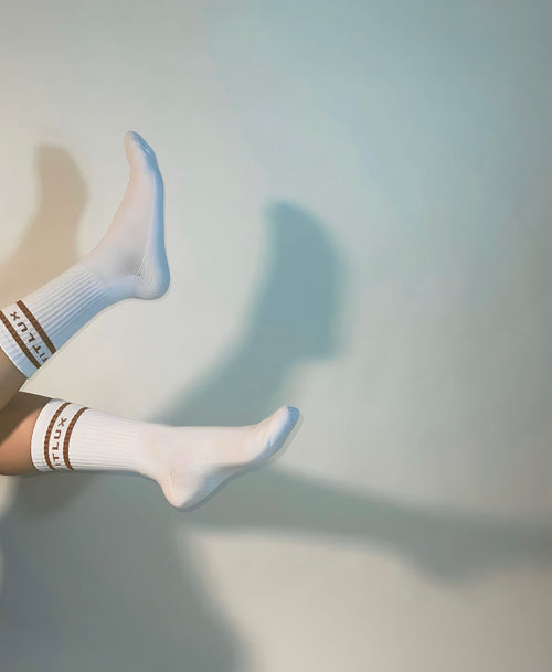 FITLUXX Crew Socks | White