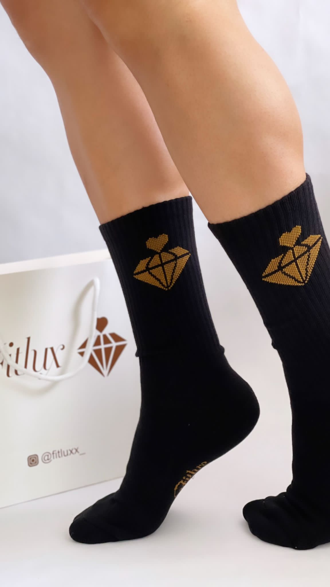 FITLUXX Crew Socks | Black